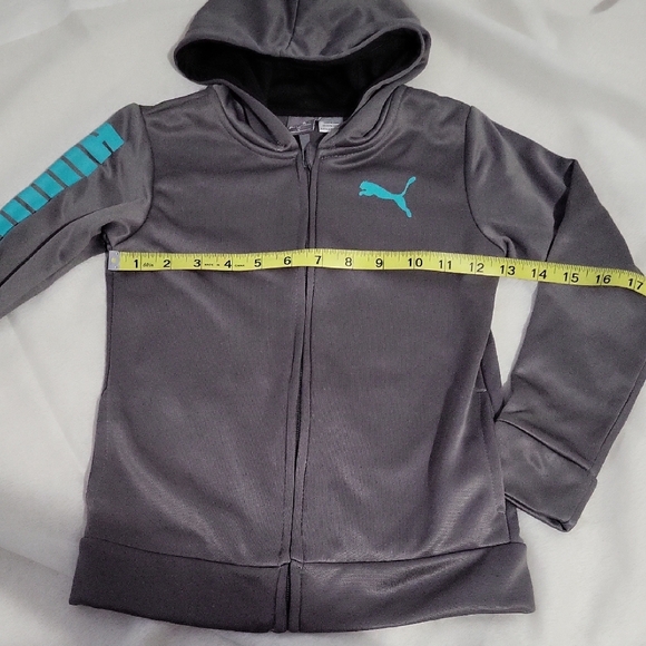 Puma Grey and Black Set with Aqua Details PUMA Kids 6 New Without Tags - Picture 3 of 8